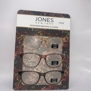 Jones New York Signature 3 Pair +2.00 Reading Glasses Readers for Women's